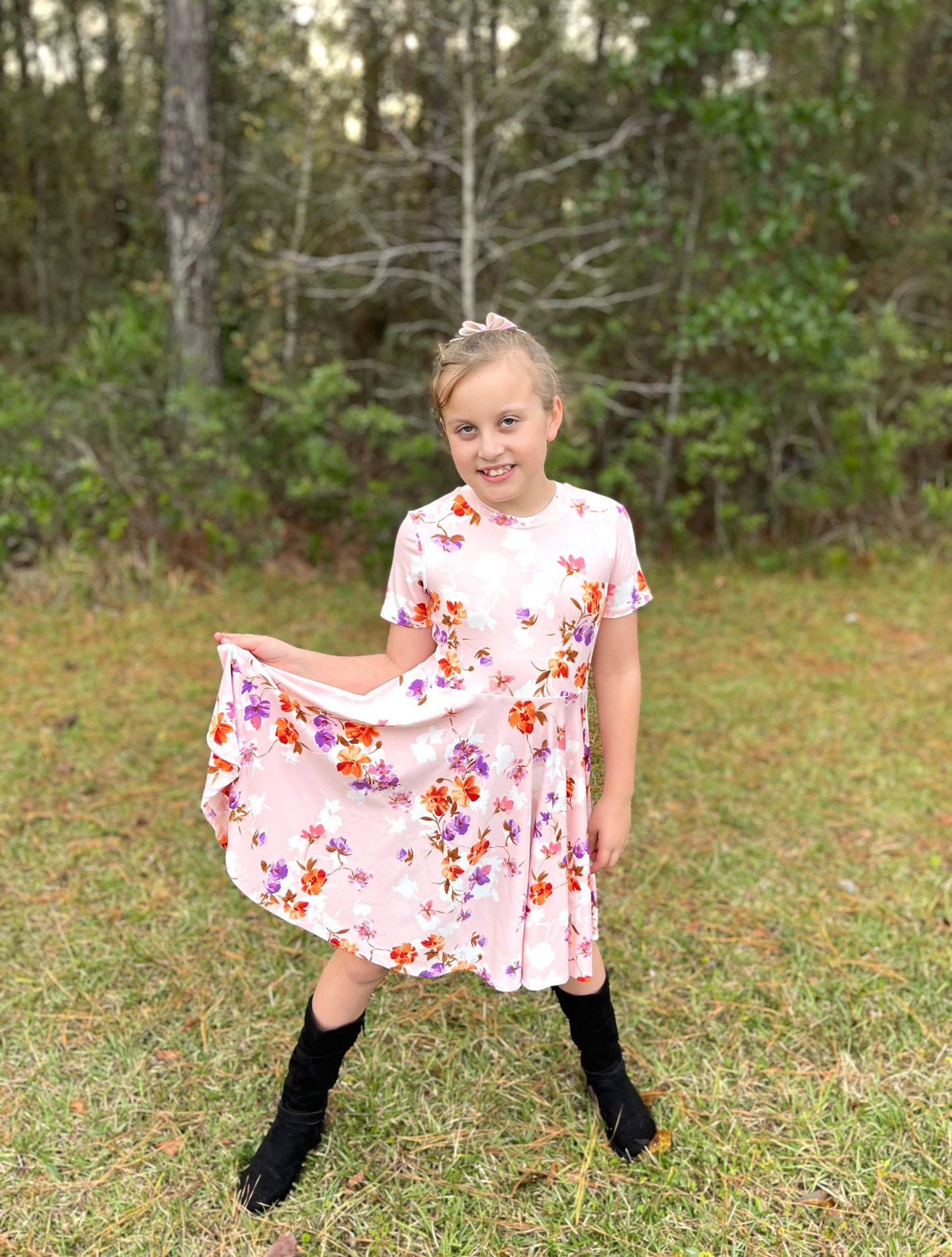 Twirl Dress in Blush Floral