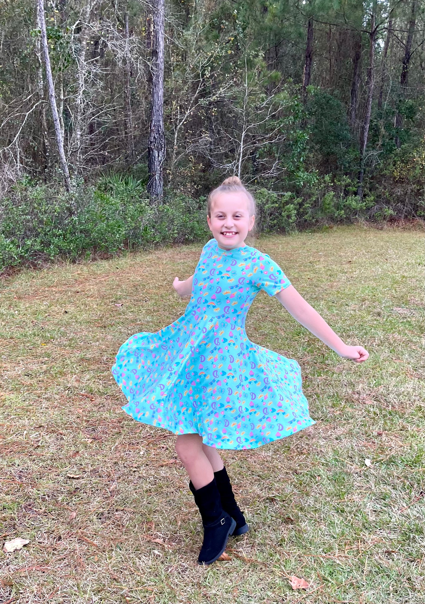 Rainbow Twirl Dress