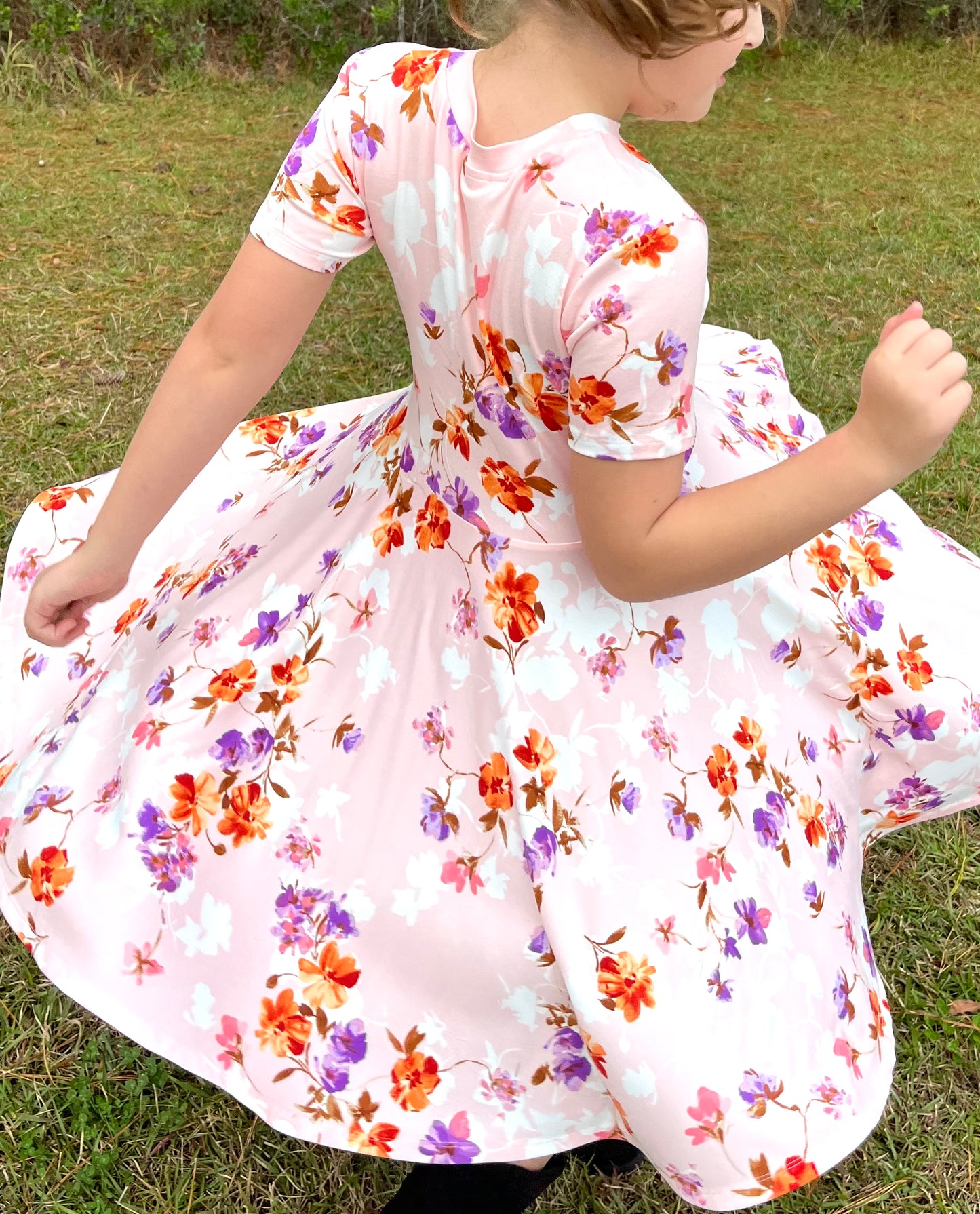Twirl Dress in Blush Floral