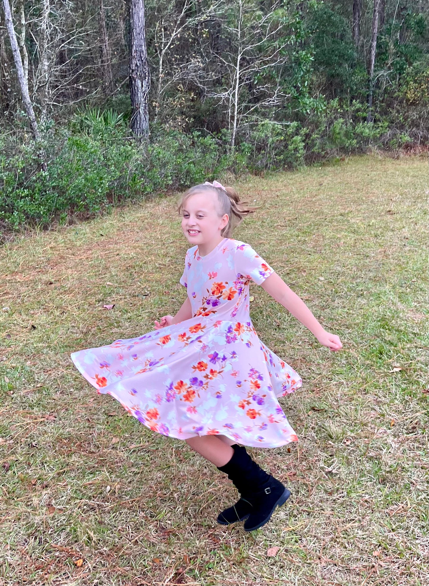 Twirl Dress in Blush Floral