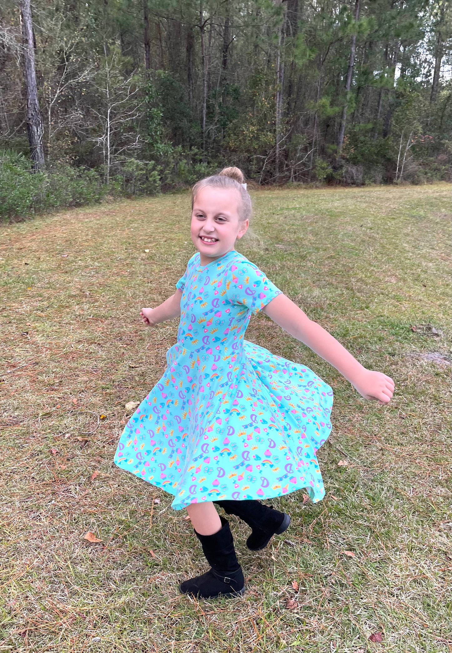 Rainbow Twirl Dress