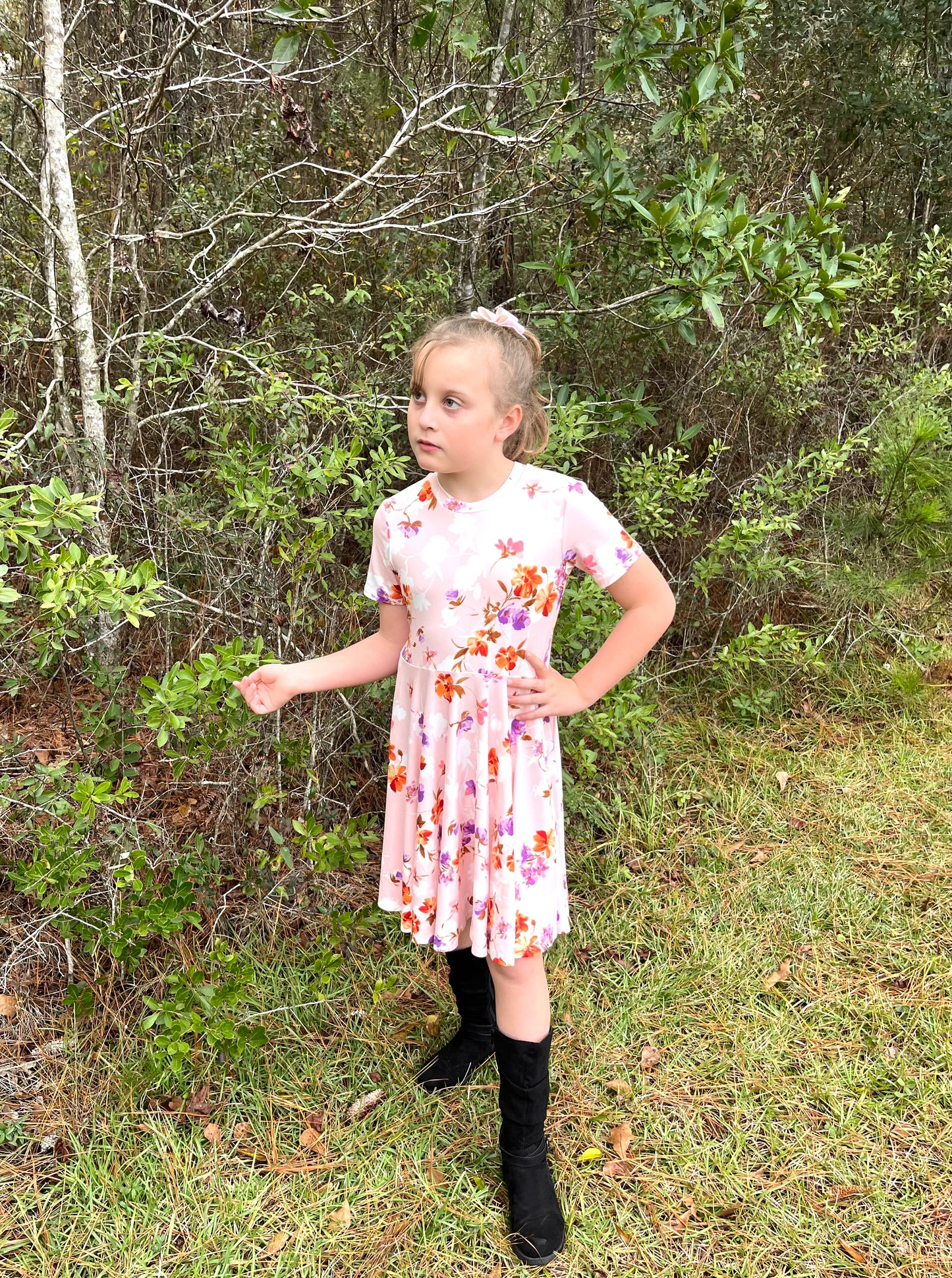 Twirl Dress in Blush Floral