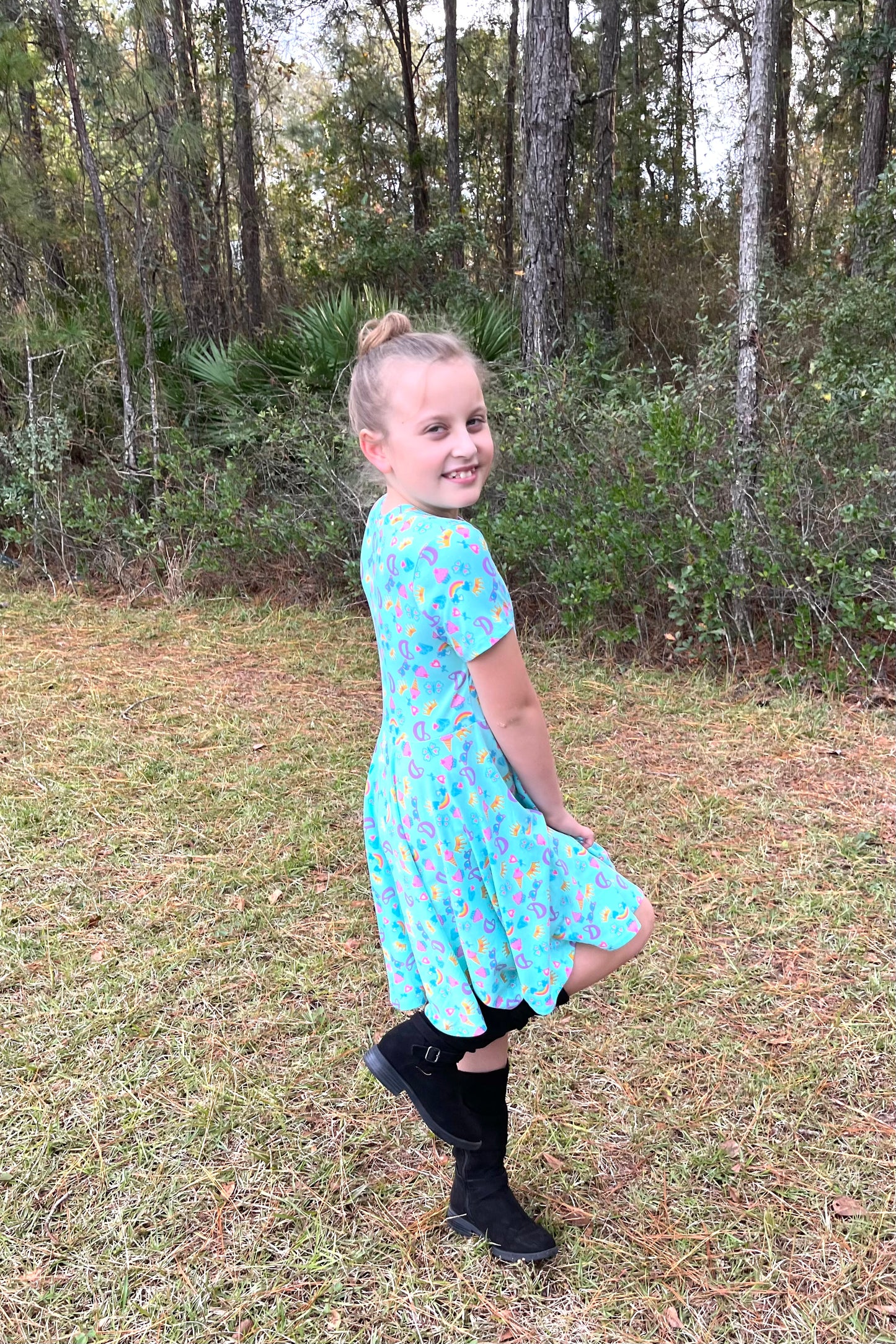 Rainbow Twirl Dress