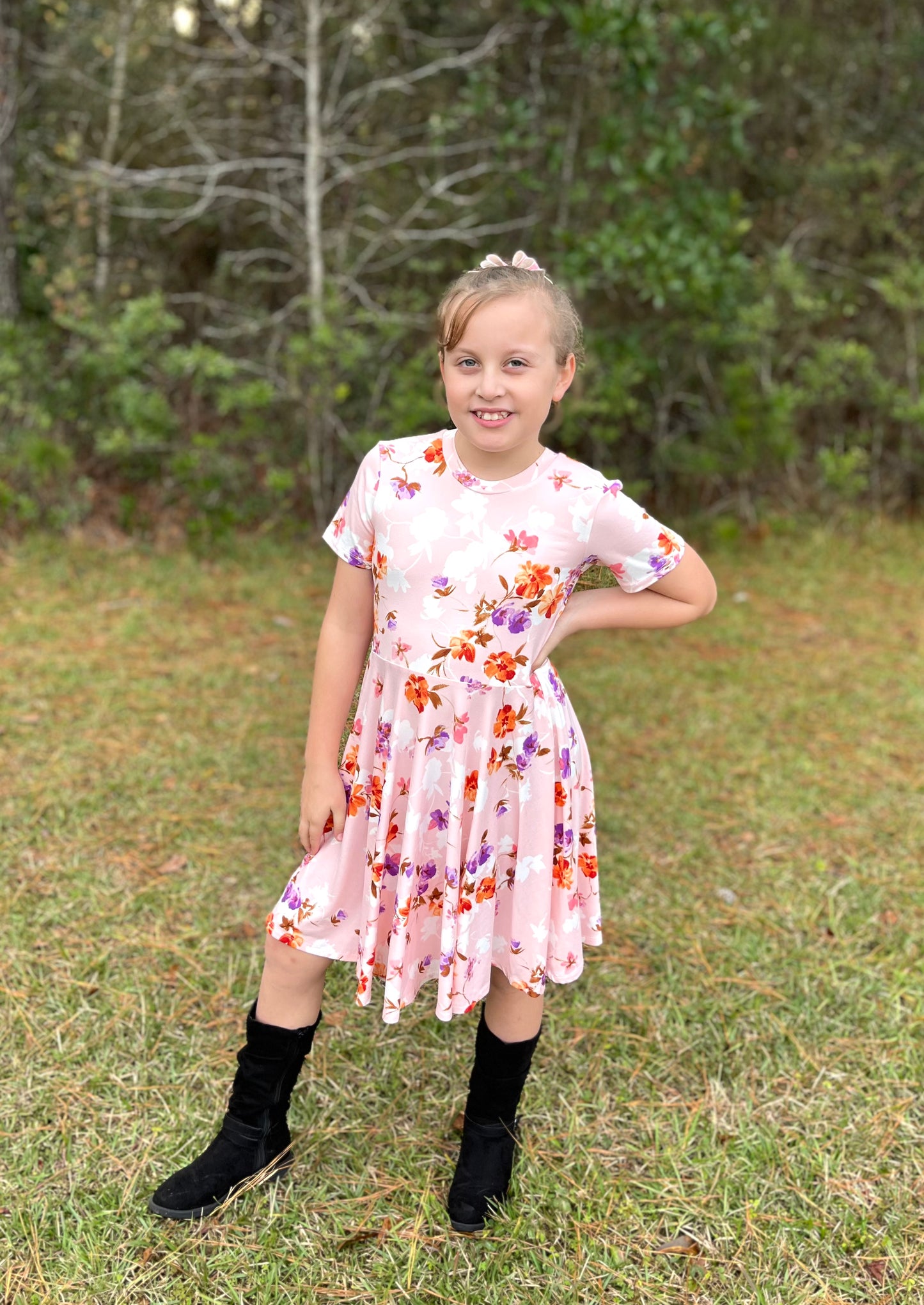 Twirl Dress in Blush Floral
