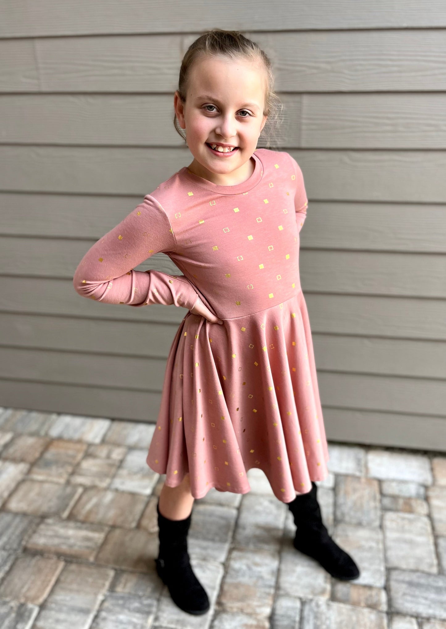 Winter Twirly Dress in Multiple Prints