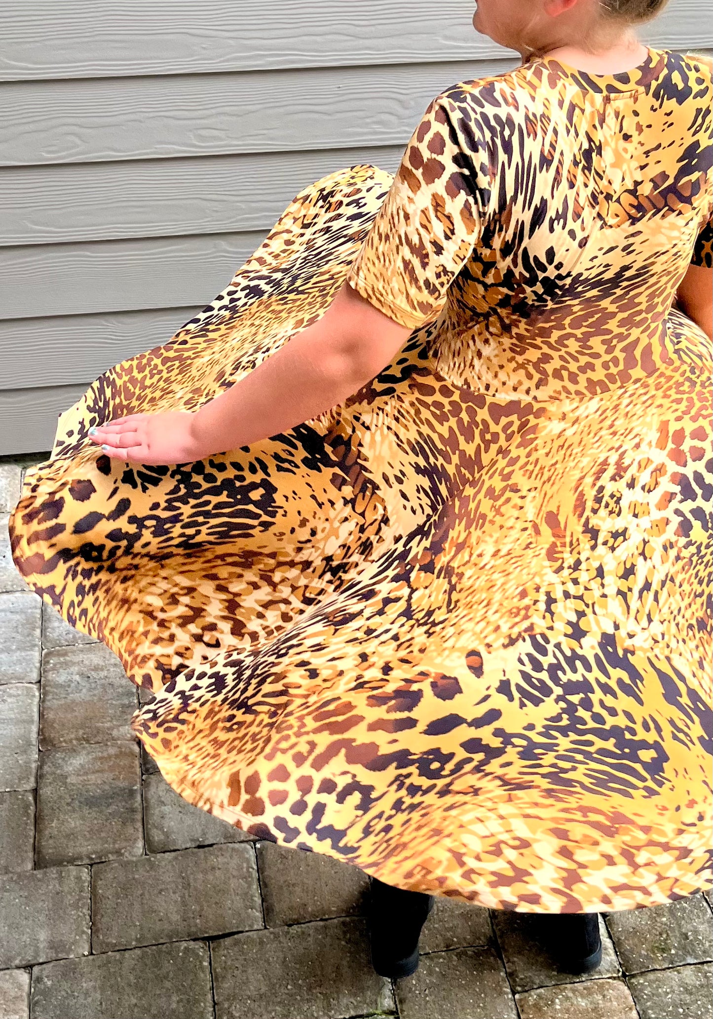Lily Twirl Dress in Leopard Print