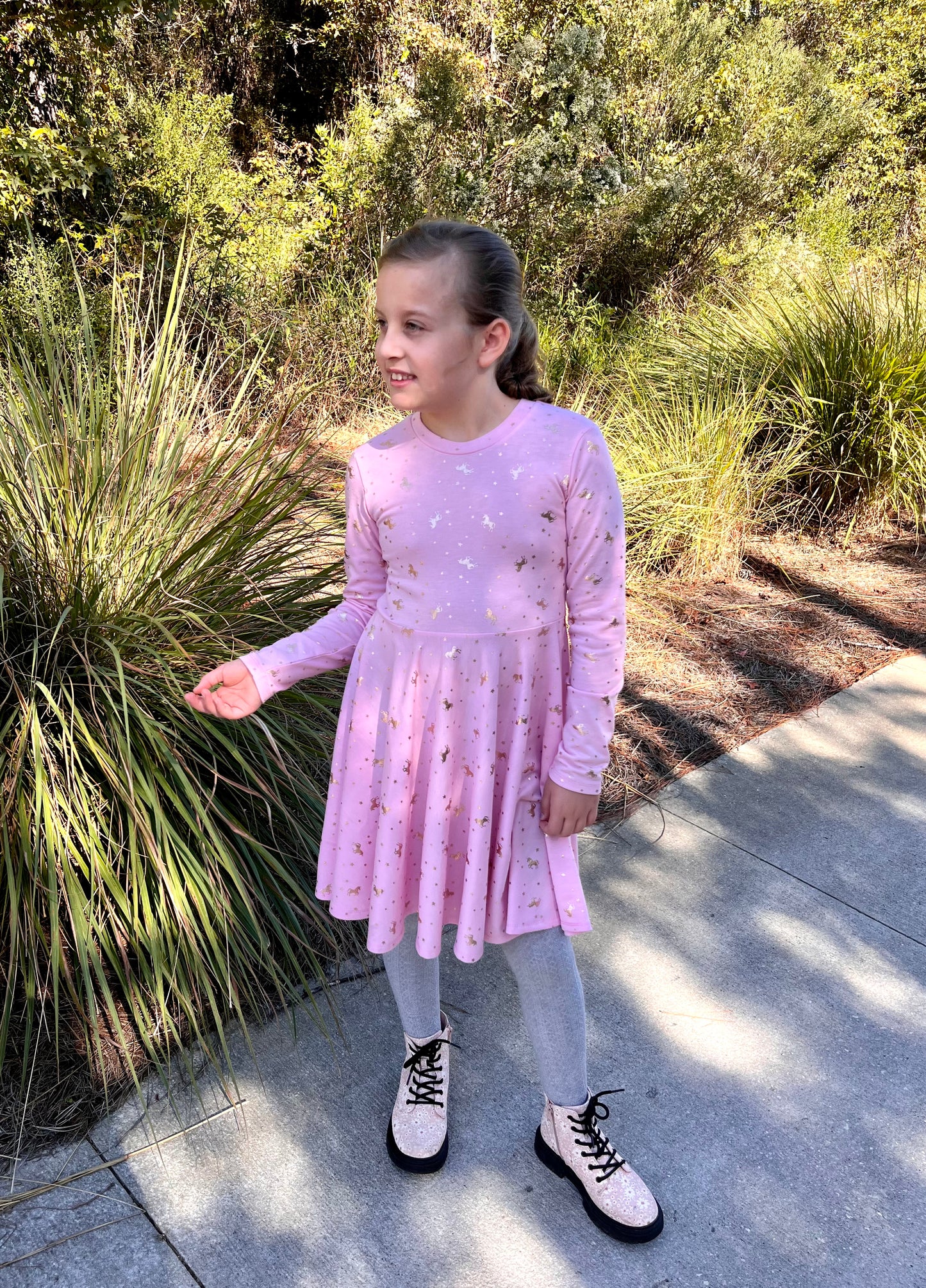 Winter Twirly Dress in Multiple Prints