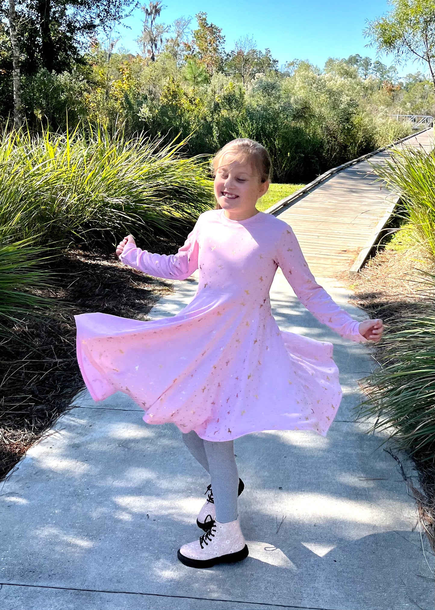Winter Twirly Dress in Multiple Prints