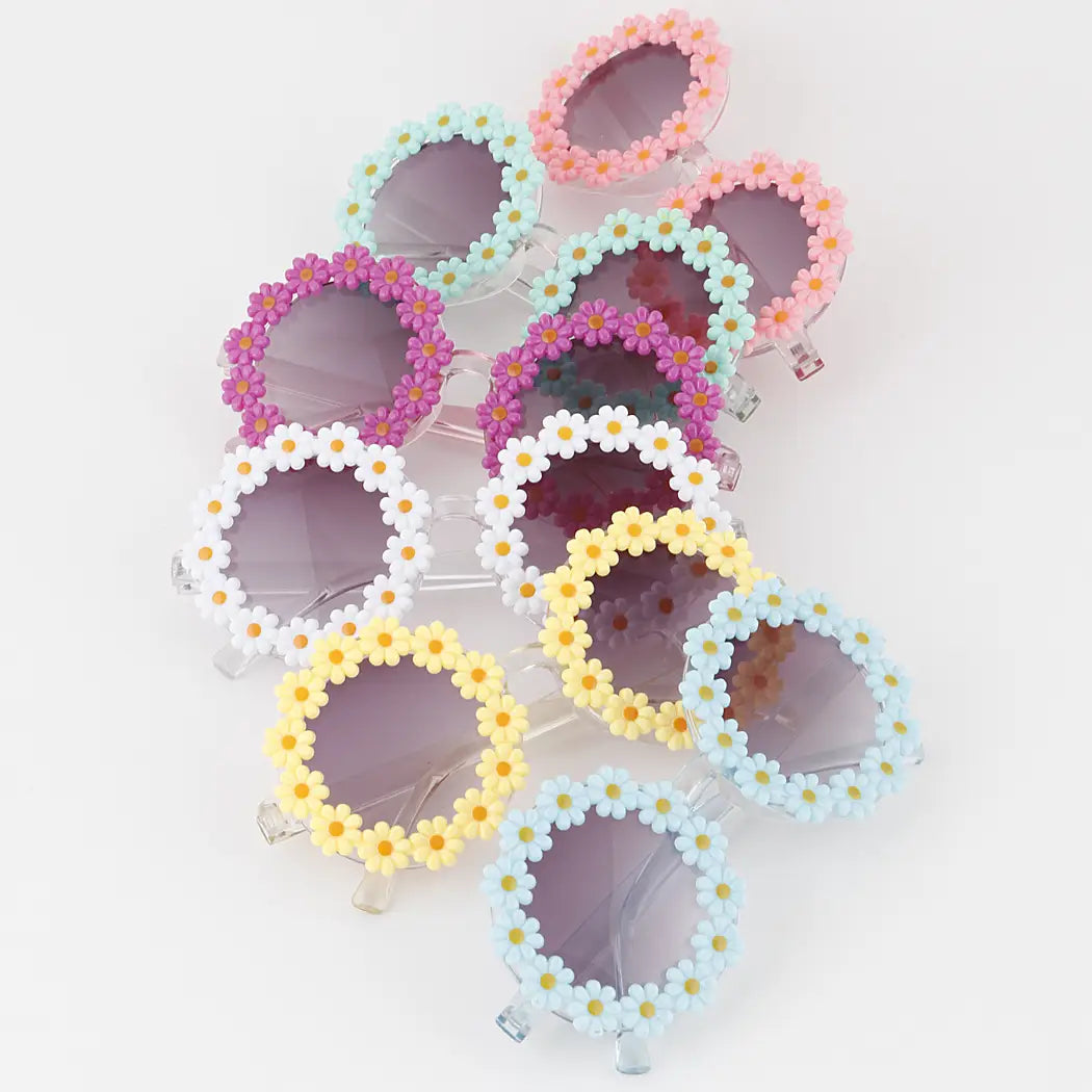 Kids Bright Flowers Sunglasses