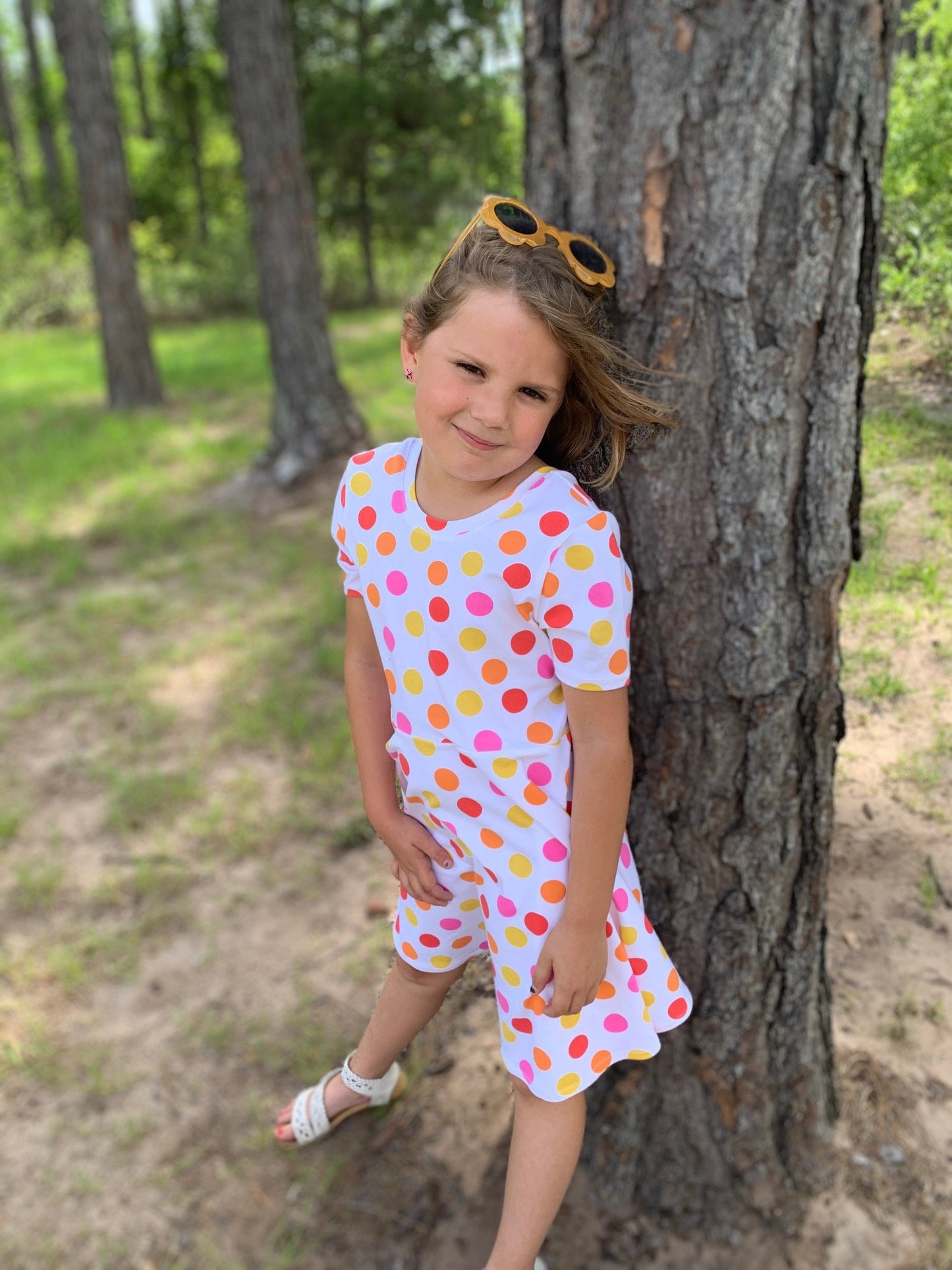 Ella Twirl Dress in Polka Dots