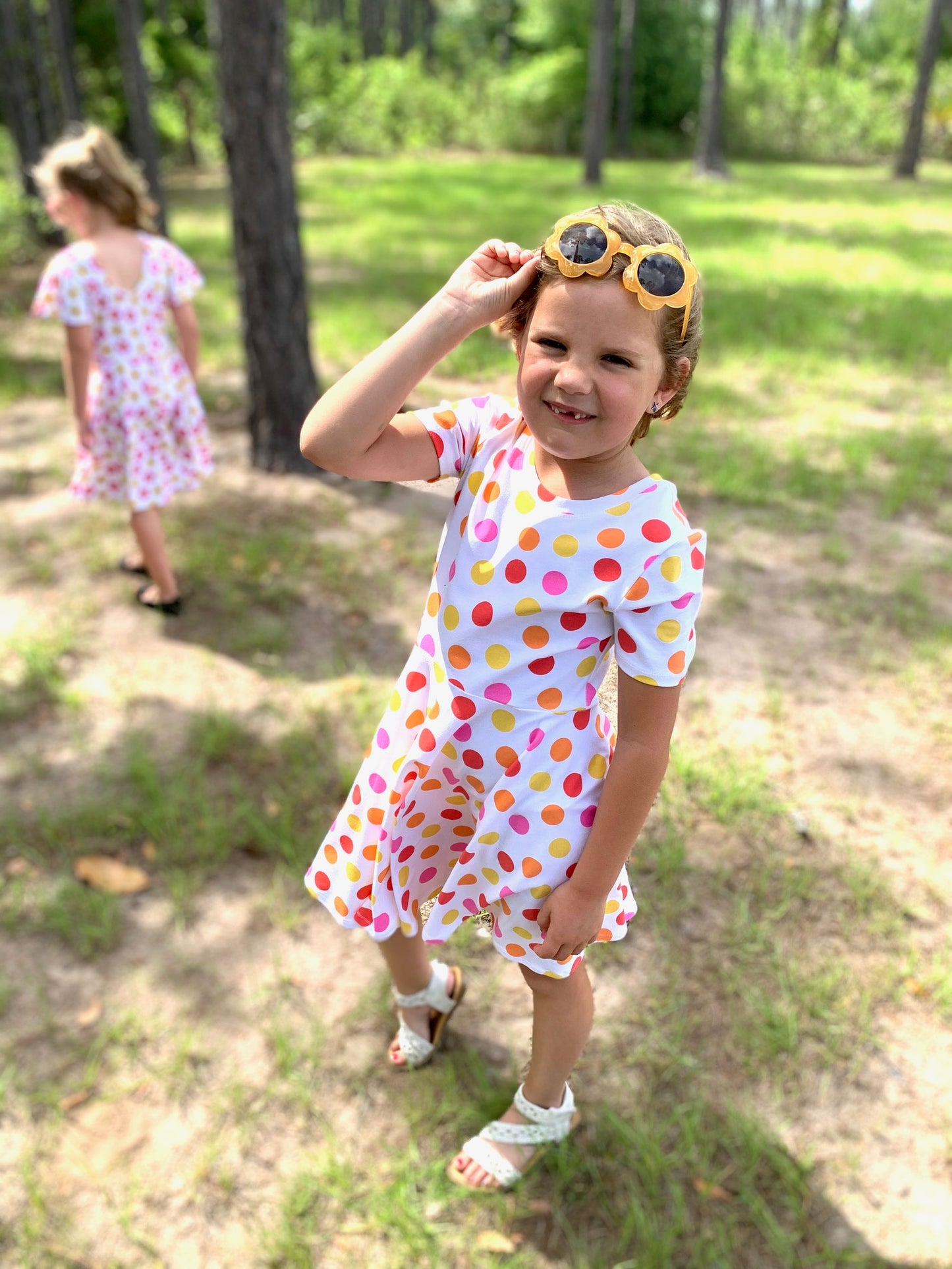 Ella Twirl Dress in Polka Dots