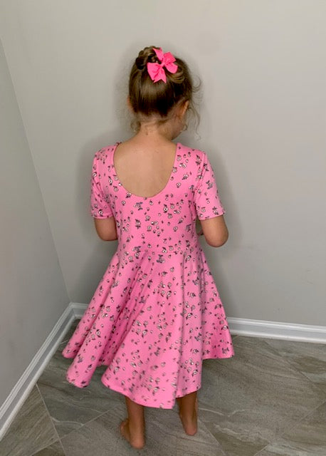 Ava Twirl Dress in Pink Floral