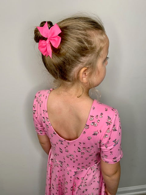 Ava Twirl Dress in Pink Floral