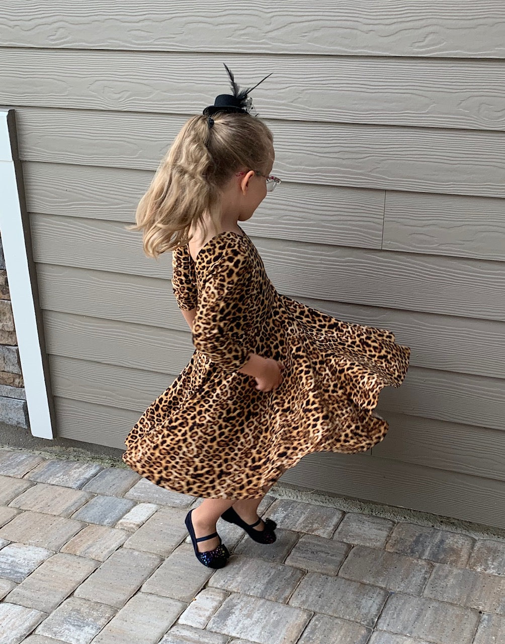 Ava Twirl Dress in Leopard Print