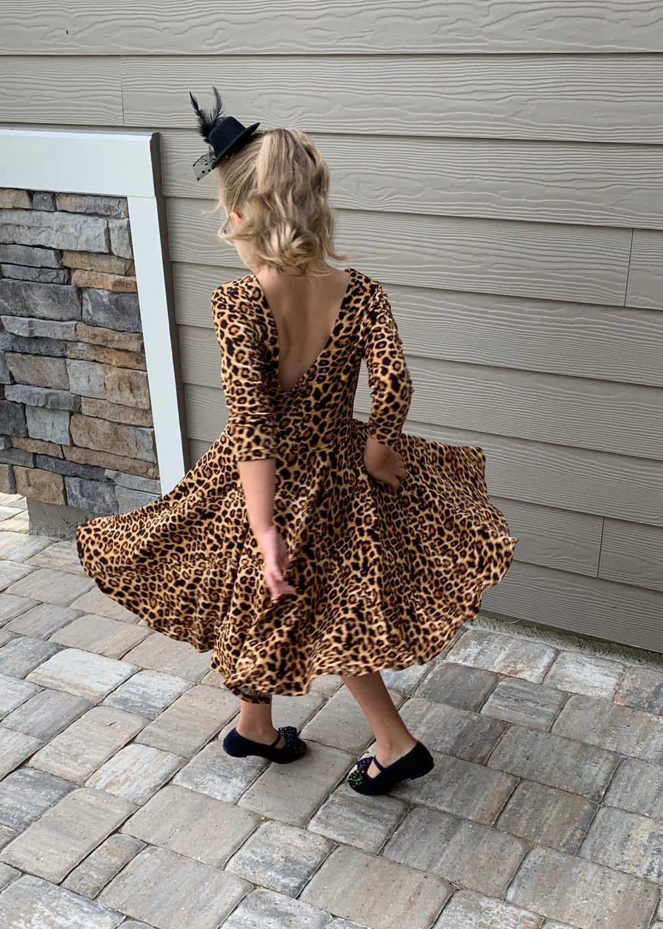 Ava Twirl Dress in Leopard Print