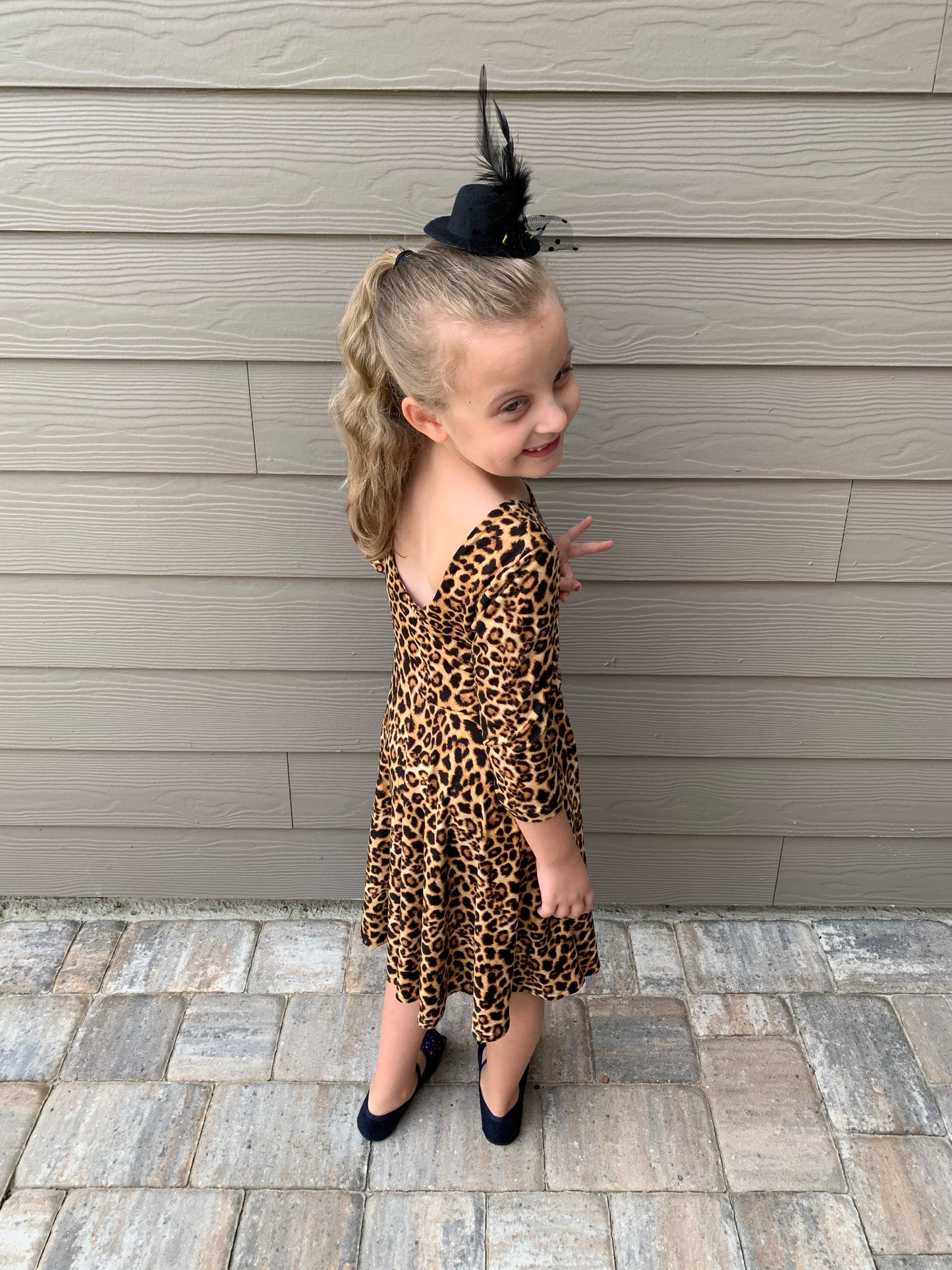 Ava Twirl Dress in Leopard Print