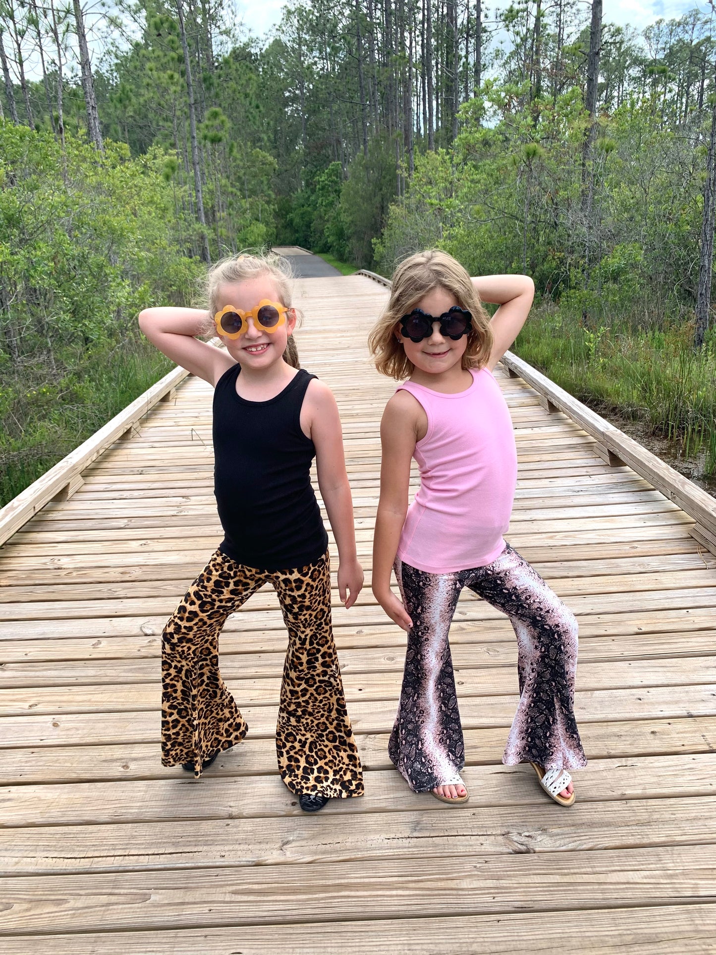 Bellbottom pants in leopard print, hippy pants, vintage pants