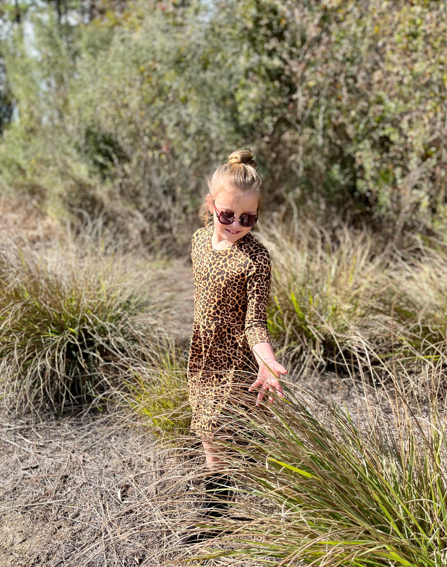 Lily Twirl Dress in Leopard Print