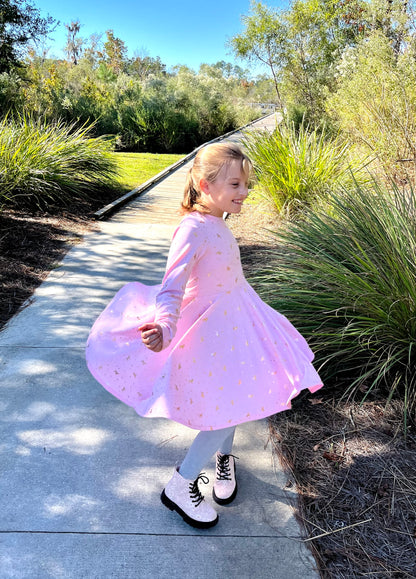 Pink Unicorn Twirly Dress in Multiple Prints