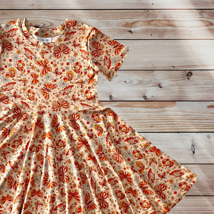Twirl Dress in Butterfly Print
