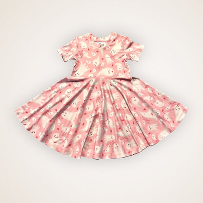 Pink Ghosts Twirl Dress
