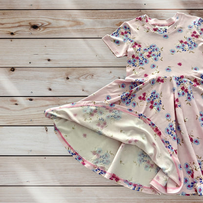 Twirl Dress in Pink Floral Print
