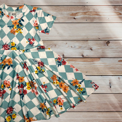 Twirl Dress in Sage Floral Print