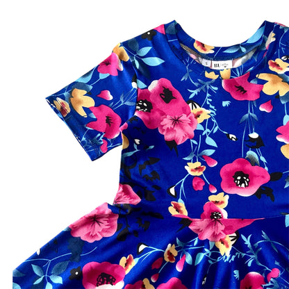 Twirl Dress in Blue Floral