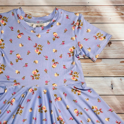Twirl Dress in light blue floral print