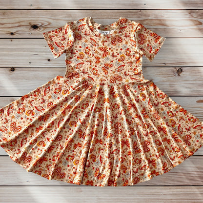 Twirl Dress in Butterfly Print