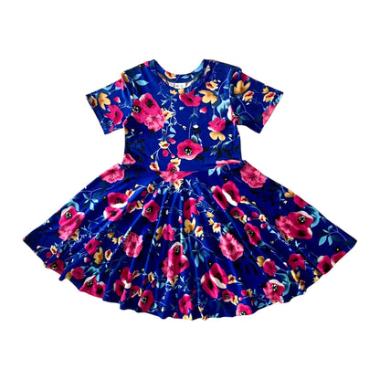 Twirl Dress in Blue Floral