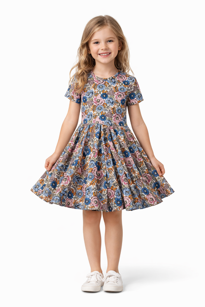Twirl Dress in Multicolor Floral