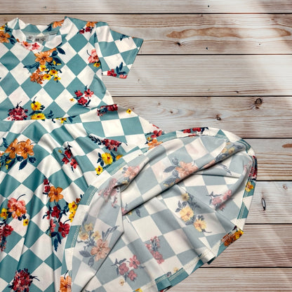 Twirl Dress in Sage Floral Print