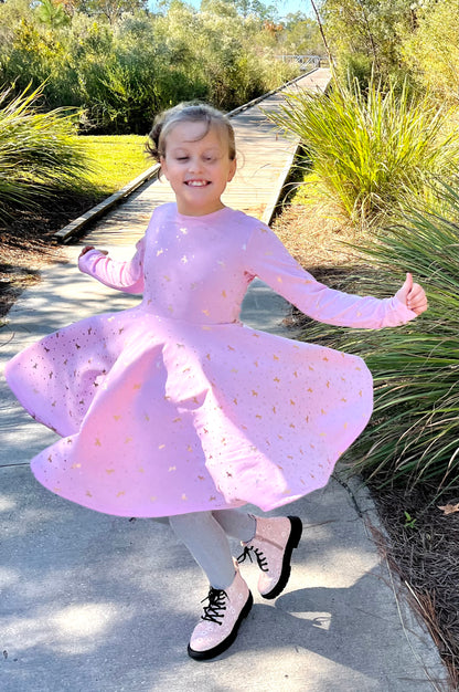 Pink Unicorn Twirly Dress in Multiple Prints
