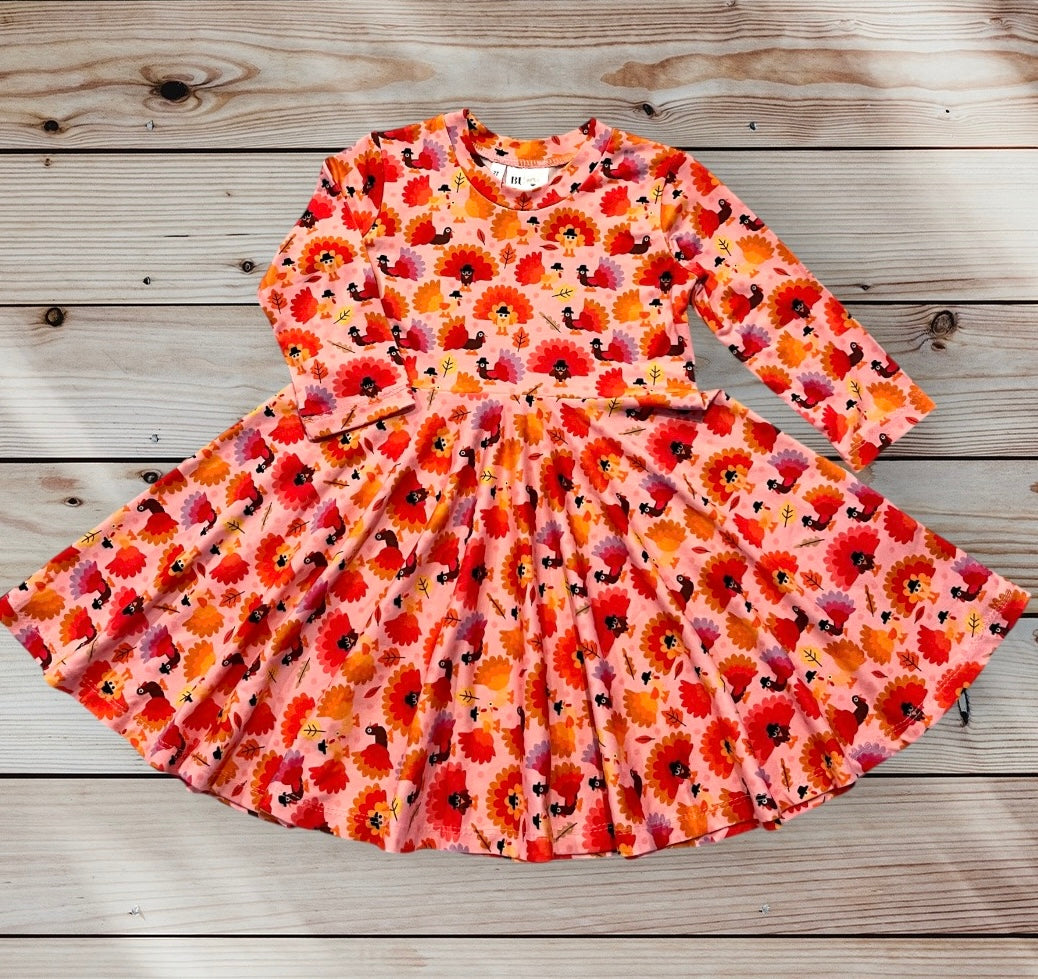 Cute Turkey Twirl Dress