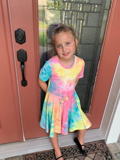 Lily Twirl Dress in Tie-Dye