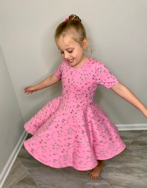 Ava Twirl Dress in Pink Floral