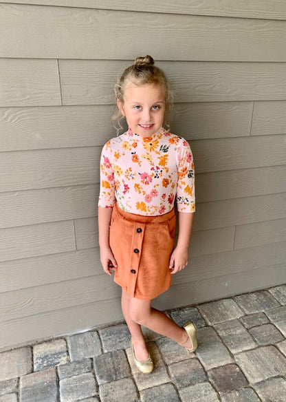 Velour Skirt with Pockets