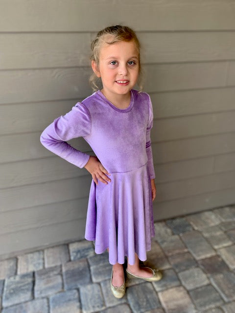 Lavender colour 2024 dress for girl