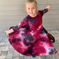 Lily Twirl Dress in Tie Dye Galaxy Print