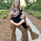 Mommy and Me Bell Bottom Pants Leopard Print