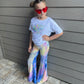 Bell Bottom Pants for Girls in Royal Blue and Multi Color Tie-Dye